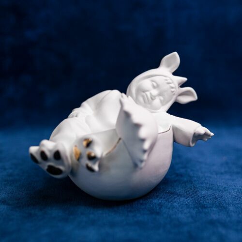 Статуэтка Малыш дракоша (фарфор, золото) фото