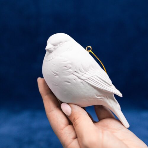 Снегирь (подвес) большой (фарфор) фото