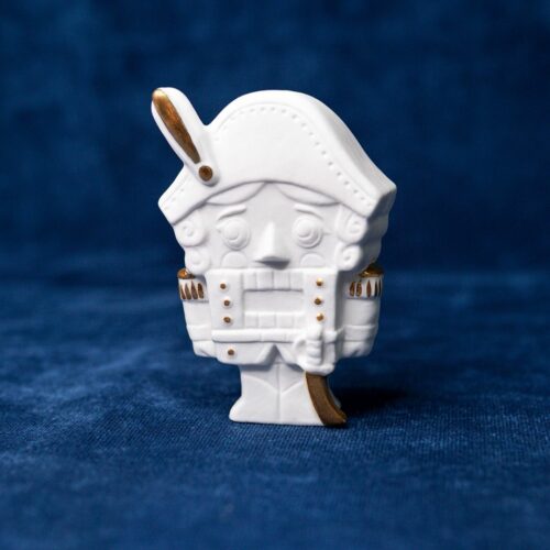 Ёлочное украшение Щелкунчик (фарфор, золото) фото