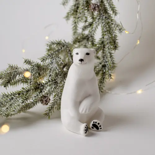 Ёлочная игрушка Медведь (фарфор) Ёлочная игрушка Медведь (фарфор) фото