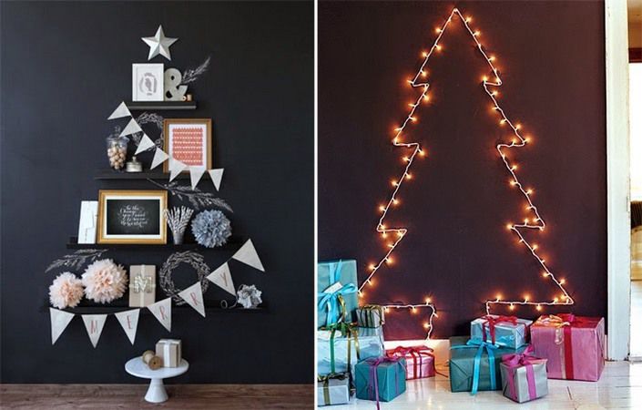 Елка в стиле хай-тек — самый лаконичный вариант украшения