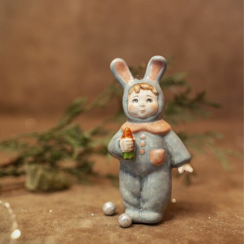 Ёлочная игрушка Малыш зайка (Набор Детский праздник Ёлка) фото