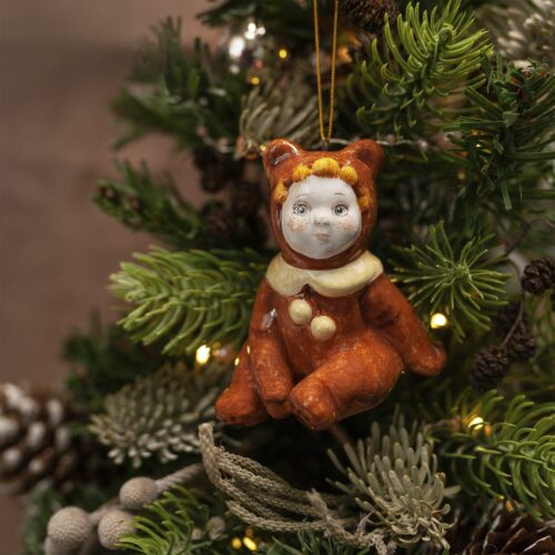 Ёлочная игрушка Малыш мишка (Набор Детский праздник Ёлка) фото