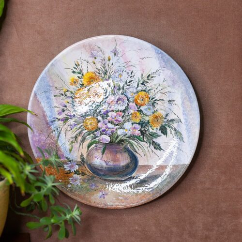 Блюдо 27 см с индивидуальной росписью  (ПЕРЕД ОФОРМЛЕНИЕМ ЗАПРАШИВАТЬ ФОТОГРАФИИ) фото