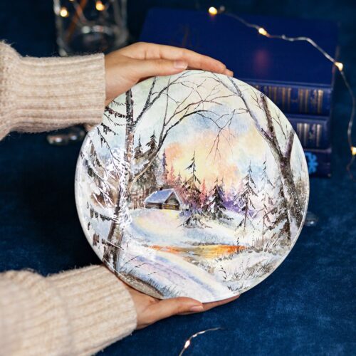 Тарелка 21 см Деревенские мотивы (ПЕРЕД ОФОРМЛЕНИЕМ ЗАПРАШИВАТЬ ФОТОГРАФИИ) фото