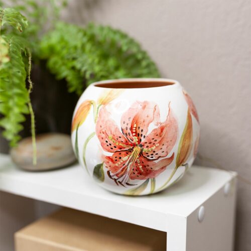 Ваза шар Оригинальная роспись в ассортименте ( ПЕРЕД ОФОРМЛЕНИЕМ ЗАПРАШИВАТЬ ФОТОГРАФИИ) фото