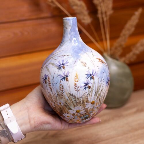 Ваза Капля оригинальная роспись ( ПЕРЕД ОФОРМЛЕНИЕМ ЗАПРАШИВАТЬ ФОТОГРАФИИ) фото