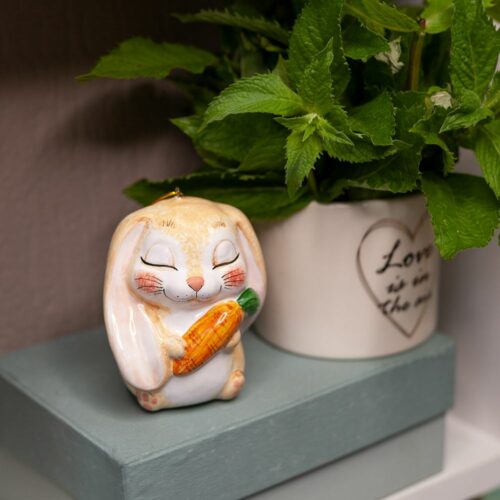 Новогодняя игрушка заяц (линейка пухлики) фото