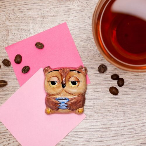 Магнит Филин Кофе фото