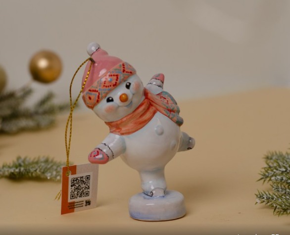 Снеговик конькобежец (Снеговики-спортсмены) фото