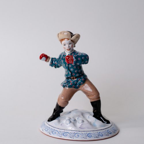 Мальчик и снежки (большой) фото