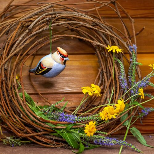 Ёлочное украшение Свиристель мал. фото