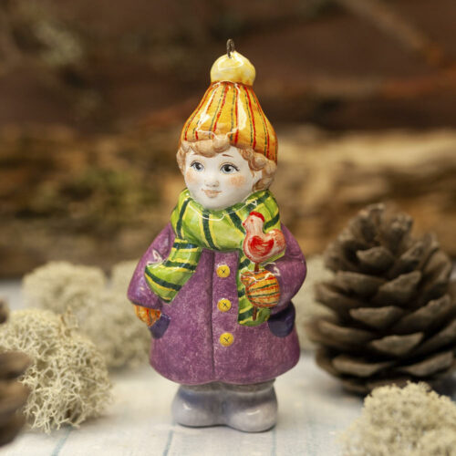 Ёлочная игрушка Сашенька с леденцом фото