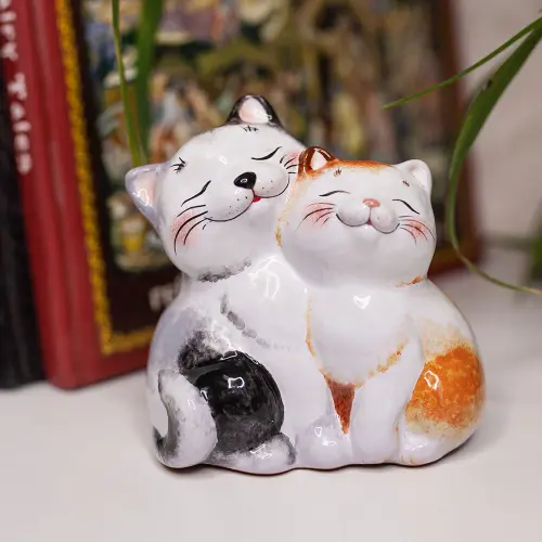 Фигурка кот с кошкой Пушистая любовь Фигурка кот с кошкой Пушистая любовь фото
