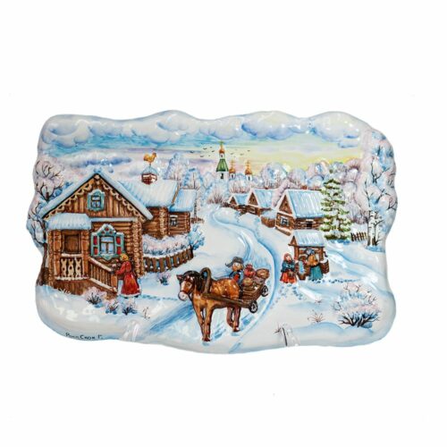 Рельеф Деревенская жизнь зима фото