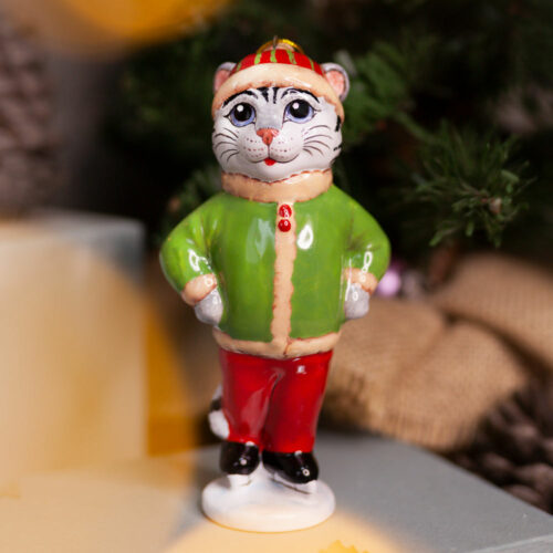 Тигр мальчик на коньках фото