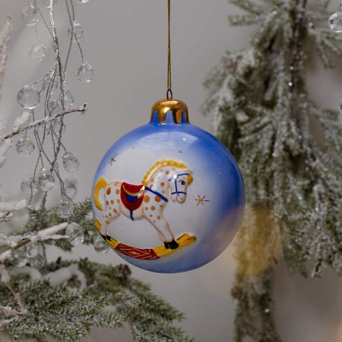 Шар синий с игрушками (лошадка, паровоз) Шар синий с игрушками (лошадка, паровоз) фото