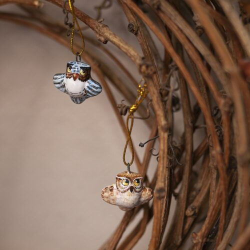 Совенок голубые перья мини Размер: 1.5 × 2.5 × 2.5 СМ, вес: 10ГР фото