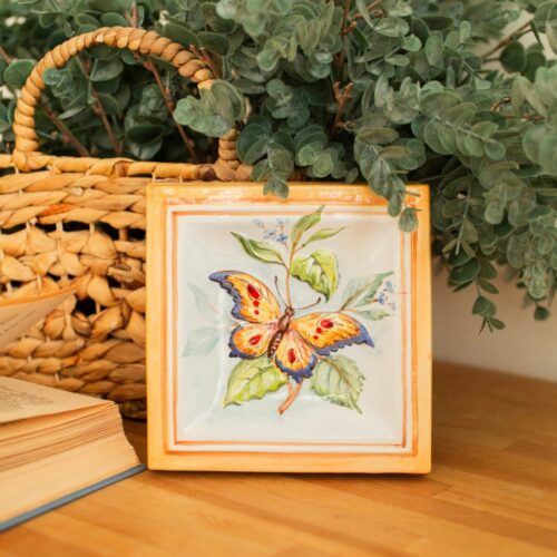 Бабочка с распахнутыми крыльями декоративная плитка фото