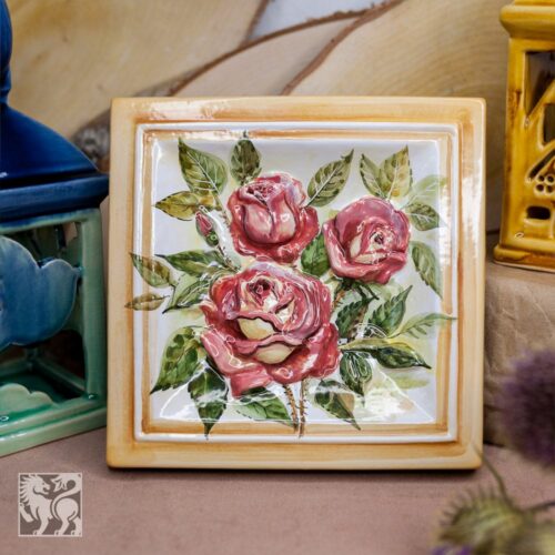 Розы декоративная плитка фото