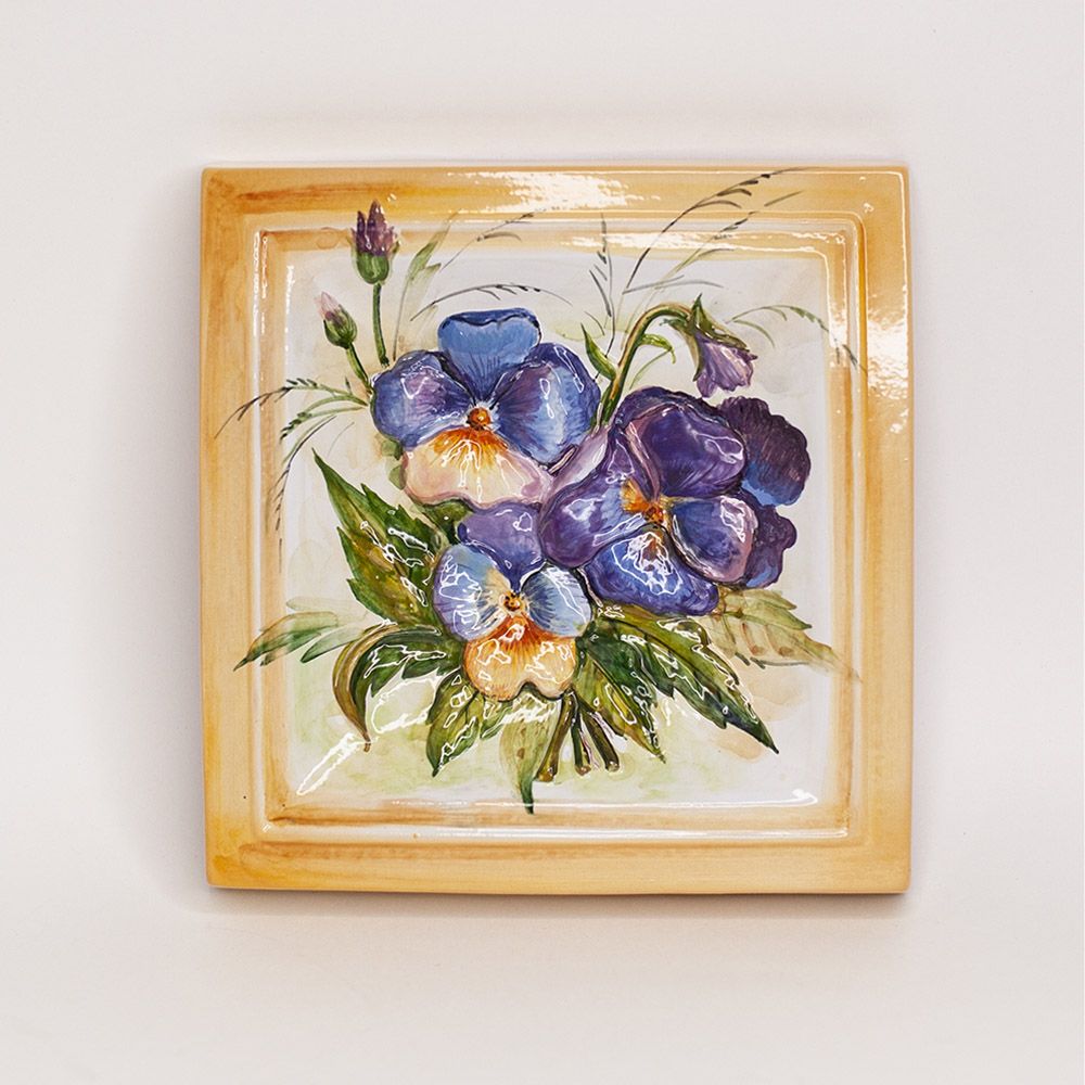 Анютины глазки декоративная плитка фото