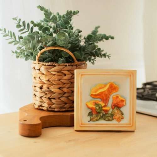 Грибы Лисички декоративная плитка фото