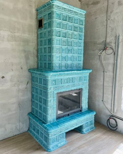 изразцы на печке-камине