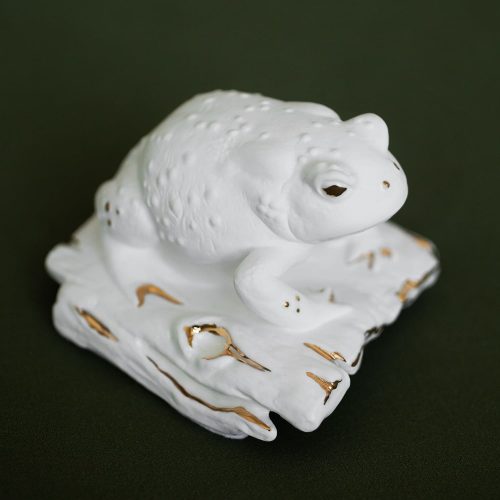 Статуэтка Жаба (фарфор, золото) фото