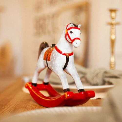 Лошадка-качалка большая (Красная) фото