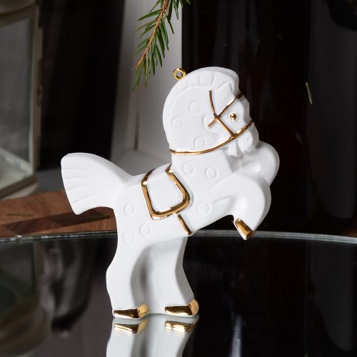 Ёлочная игрушка Лошадка Щелкунчика (фарфор) символ года 2026 фото
