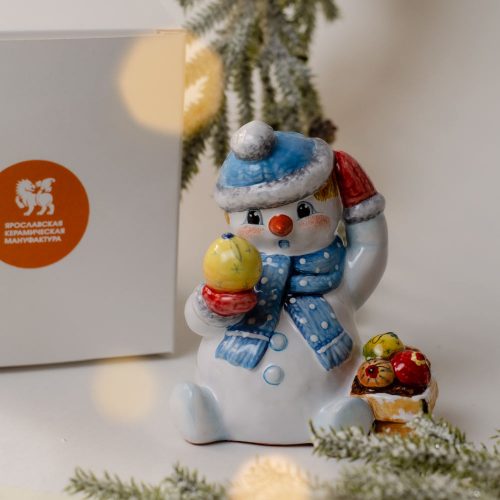 Снеговик с шаром фото