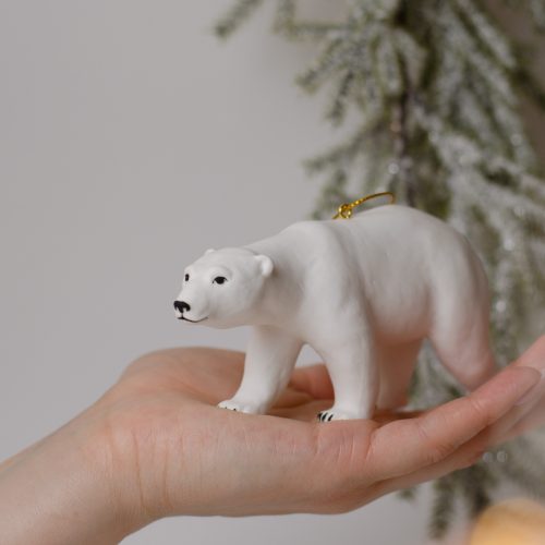 Медведь идущий полярный фарфор!!! фото