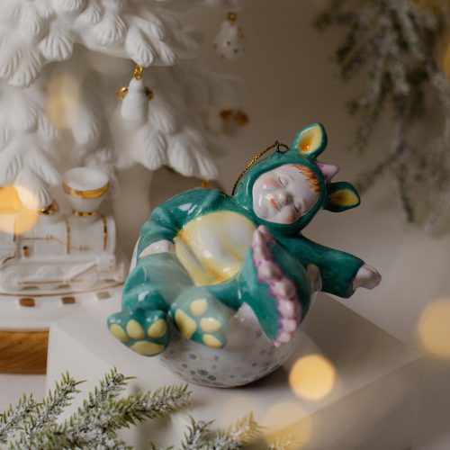 Малыш Дракоша бирюзовый (майолика) новый малый 2025 фото