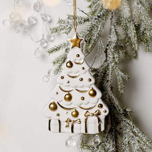 Ель нарядная (плоская) фарфор подвес фото